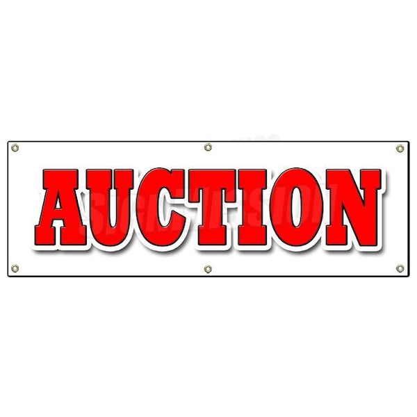 AUCTION BANNER SIGN antique jewelry furniture artwork estate sale art